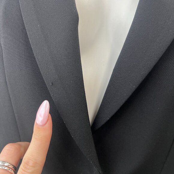 Veronica Beard Black Tux Single Breasted Vest Nylon Blazer size 6 - Picture 2 of 11